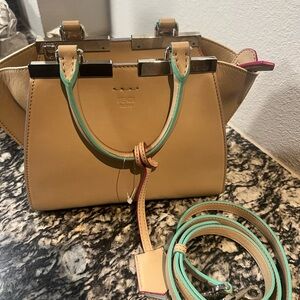 SOLD Fendi Beige Leather Mini 3Jours Tote